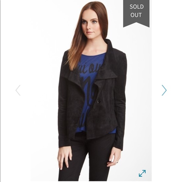 BCBGMaxAzria Faux Suede Drape Jacket - Picture 3 of 6